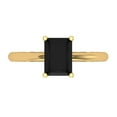 thumbnail image 1 of Clara Pucci 14K Yellow Gold 1.75ct Onyx Solitaire Ring for Women, 1 of 8