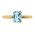 thumbnail image 1 of 1.75 ctw Solitaire Anniversary Ring for Women | Radiant Cut Natural Sky Blue Topaz | Hyperallergenic Solid 14K Yellow Gold, 1 of 5