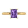 thumbnail image 1 of Clara Pucci 14K Yellow Gold Solid Gold Alexandrite Solitaire Anniversary Ring for Women - 1.75 cttw Radiant Cut, 1 of 8