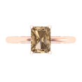 thumbnail image 1 of Clara Pucci 14K Rose Gold 1.75ct Champagne Solitaire Ring for Women, 1 of 8