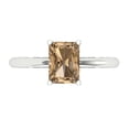 thumbnail image 1 of Clara Pucci 14K White Gold 1.75ct Champagne Solitaire Ring for Women, 1 of 8