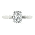 thumbnail image 1 of Clara Pucci 14K White Gold Solid Gold Clear Solitaire Anniversary Ring for Women - 1.75 cttw Radiant Cut, 1 of 8