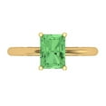 thumbnail image 1 of Clara Pucci 14K Yellow Gold 1.75ct Green Solitaire Ring for Women, 1 of 8