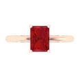 thumbnail image 1 of 1.75 ctw Solitaire Anniversary Ring for Women | Radiant Cut Simulated Pink Tourmaline | Hyperallergenic Solid 18K Rose Gold, 1 of 5