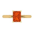 thumbnail image 1 of Solitaire Engagement Ring for Women - 1.75ct Simulated Red Diamond in 18K Yellow Gold Promise Ring, 1 of 5