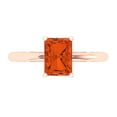 thumbnail image 1 of 1.75 ct Radiant Cut Simulated Red Diamond Solitaire Engagement Ring for Women in 18K Rose Gold, 1 of 5