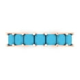 thumbnail image 1 of 1.75 ctw Wedding Band for Women - 14K Rose Gold Simulated Turquoise Stackable Eternity Ring, 1 of 6