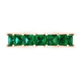 thumbnail image 1 of 1.75 ctw Wedding Band for Women - 18K Rose Gold Simulated Emerald Stackable Eternity Ring, 1 of 6