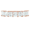 thumbnail image 1 of 1.75 ctw Wedding Band for Women - 18K Rose Gold White Sapphire Stackable Eternity Ring, 1 of 5
