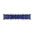 thumbnail image 1 of 1.75 ctw Wedding Band for Women - 18K White Gold Simulated Tanzanite Stackable Eternity Ring, 1 of 6