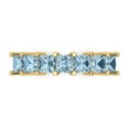 thumbnail image 1 of 1.75 ctw Wedding Band for Women - 18K Yellow Gold Natural Sky Blue Topaz Stackable Eternity Ring, 1 of 6