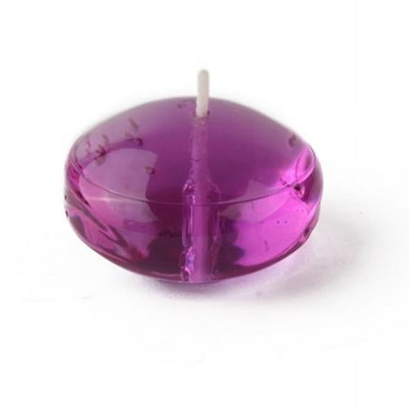 1.75 in. Clear Gel Floating Candles, Purple - 12 Piece per Box
