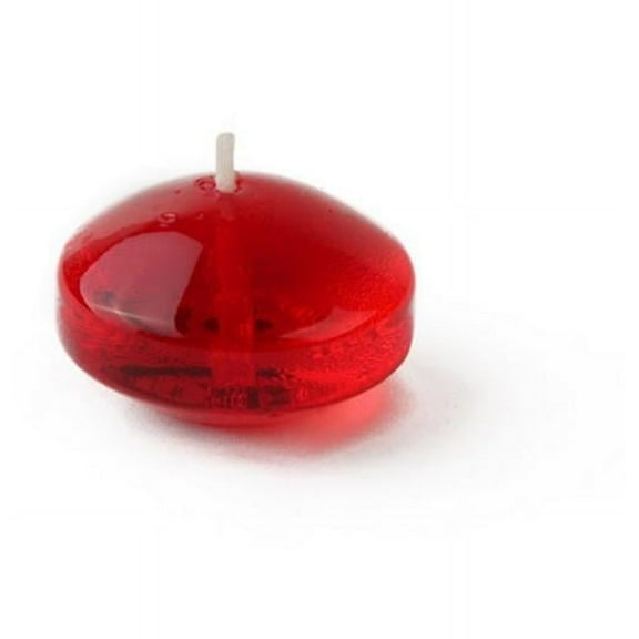 1.75 in. Clear Gel Floating Candles, Red - 12 Piece per Box