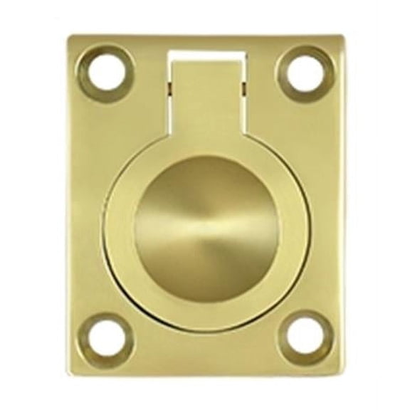 1.75 x 1.37 in. Flush Ring Pull, Bright