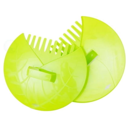 1.75 x 14 x 12 in. Leaf Scoops Hand Rakes for Lawn & Garden Cleanup, Green - 1 Pair