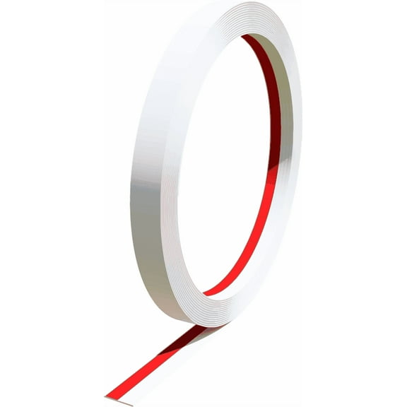 1.75" x 250' Vinyl Flat Trim Roll, Exterior Grade, White, Three Score, Single Taped, Self-Adhesive, Peel and Stick Molding