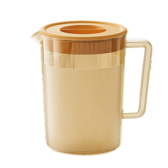1.75L Transparent Cold Water Pitcher with Lid for Refrigerator Storage, Versatile Beverage Container for Iced Tea and Lemonade, Durable Plastic Drink Dispenser for Kitchen and Party Use