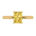 thumbnail image 1 of Solitaire Engagement Ring for Women - 1.75ct Simulated Yellow Diamond in 18K Yellow Gold Promise Ring, 1 of 5