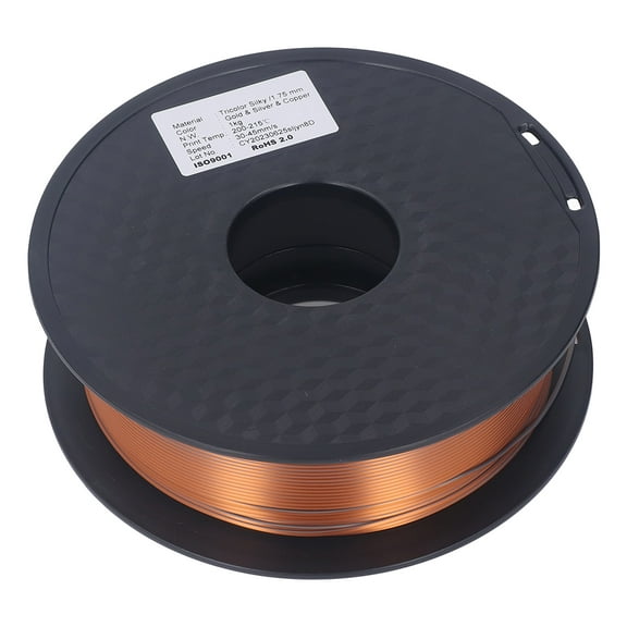 1.75mm PLA Filament Gold Silver Copper Tricolors Silk 3D Printer Filament Printing Consumable Bienvenido