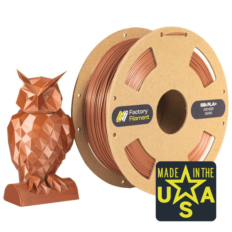 1.75mm Silk Copper PLA 3D Printer Filament, 1 KG Spool, Dimensional Accuracy +/- 0.02 mm, 3D Printing Filament