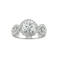 thumbnail image 1 of 1.76 CTW DEW Round Near-Colorless Moissanite Halo Engagement Ring in White Gold, 1 of 7