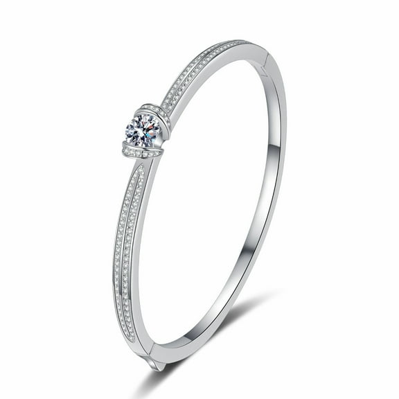 1.76cttw 6inch Moissanite Bracelets for Women D Color VVS1 Diamond Bracelets S925 Sterling Silver women's bangle bracelets with Certificate