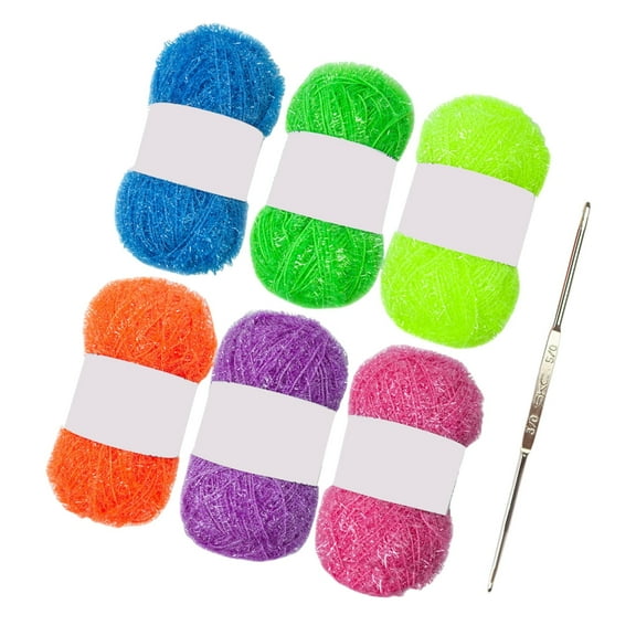 1.76oz/50g Scrubby Yarn for Crocheting Knitting Dishcloths Polyester Yarn