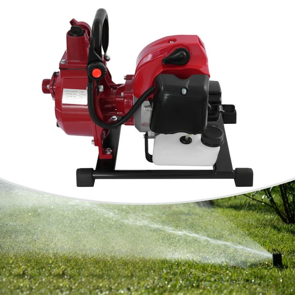 1.7HP 43cc Trash Pump Gas Powered Water Pump with 2m Hose, 2 Stroke Gasoline Water Pump, Water Transfer Pump for Agricultural Farmland
