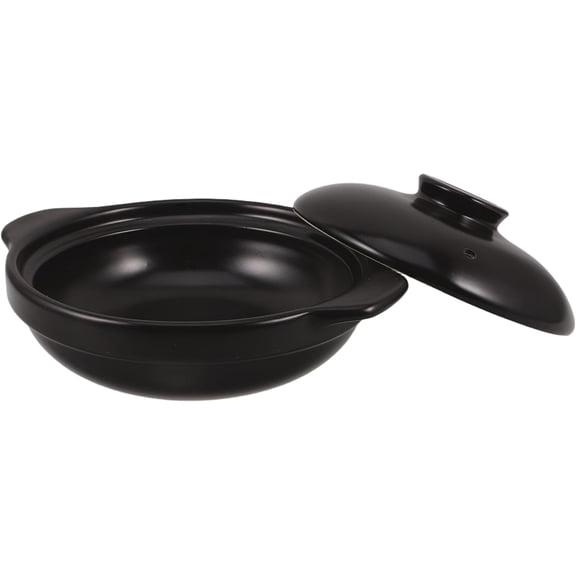 1.7L/1.8QT/57oz Ceramic Casserole Dish with Lid - Heat-Resistant Clay Cooking Pots for Stew Soup Rice Bibimbap - Kitchen Stockpot for 2-3 People