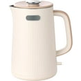 thumbnail image 1 of 1.7L Electric Kettle,Double Wall Electric Tea Kettle,Auto Shut Off,1200W Hot Water Kettle Electric of 304 Stainless Steel-Cream White, 1 of 9