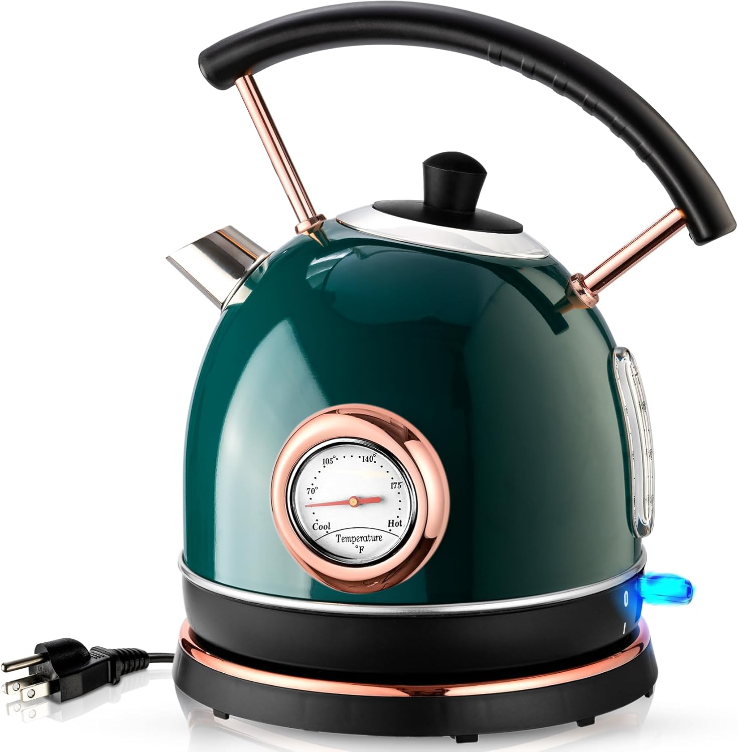 1.7L Electric Water Kettle with Temperature Gauge, Hot Water Boiler