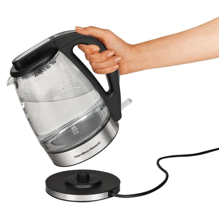 1.7L Illuminated Glass Electric Kettle with LED Indicator, Fast Boil Water Boiler, Cordless Design, Overheat Protection and Auto Shut-Off for Safe Hot Water for Tea, Coffee, and Everyday Kitchen Use