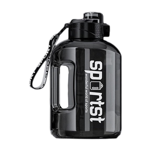 1.7L Large Capacity Water Bottle, "Gallon" Trendy Tumbler with Straw and Carry Strap, BPA-Free Plastic Sports Bottle for Gym, Hiking, and Daily Hydration Goals, Viral Social Media Style