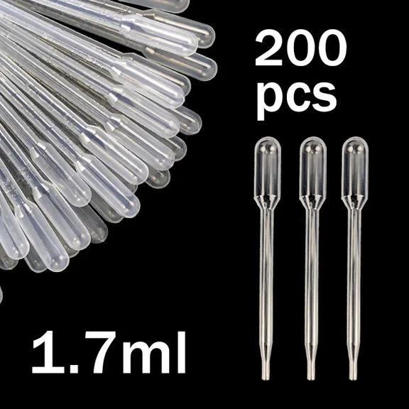 1.7Ml Mini Plastic Transfer Pipettes, Oil & Paint, Eye Dropper Tool Pack Of 200
