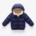 thumbnail image 1 of 1-7T Baby Girl Boy Winter Fleece Coats Toddler Warm Cotton-padded Jackets Kids Thick Down-filled Outerwear, 1 of 5