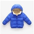 thumbnail image 1 of 1-7T Baby Girl Boy Winter Fleece Coats Toddler Warm Cotton-padded Jackets Kids Thick Down-filled Outerwear, 1 of 6