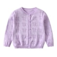 thumbnail image 1 of 1-7T Toddler Girls Long Sleeve Knitted Cardigan Kids Button Closure Sweaters Cropped Jacket Cover Up Tops, 1 of 9