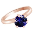 thumbnail image 1 of AFFY (1.7ct) Simulated Blue Tanzanite Solitaire Two Tone Engagement Ring In 14k Solid Gold With Ring Size 7, 1 of 1