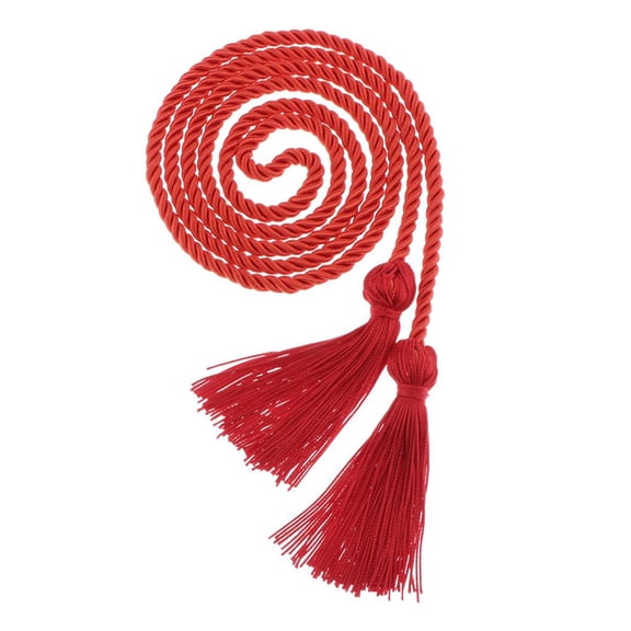 1.7m Polyester Graduation Honor Cords, Total Length: 67 Inches with Tassel; Cord Red