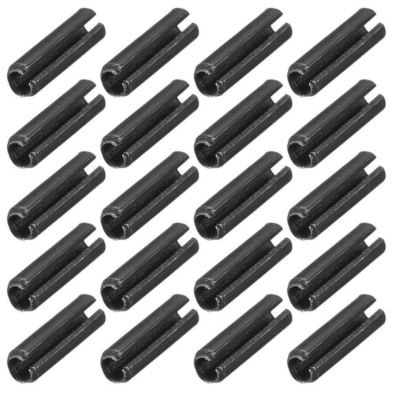 1.7mm x 6mm Dowel Pin Carbon Steel Split Spring Roll Shelf Support Pin Fasten Hardware Black 20Pcs