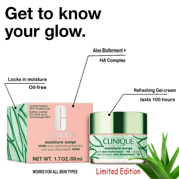 1.7oz Moisture Surge 100H Auto-Replenish Hydrator with Aloe + HA Complex -Limited Edition by Clinique