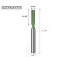 thumbnail image 1 of 1-7pc 1/4" Shank Single Double Flute Straight Router Bit Milling Cutter For Wood, 1 of 4