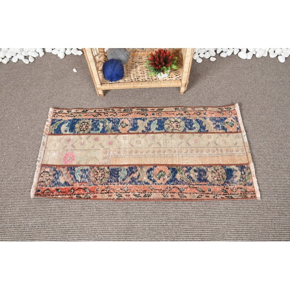 1.7x3.4 ft Small Rugs, Turkish Rug, Oushak Rug, Antique Rug, Vintage Rug