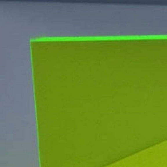 1/8" (0.118") Green Neon Fluorescent Acrylic Plexiglass Sheet 24"x12" Cast 3mm Thick Nominal Size AZM