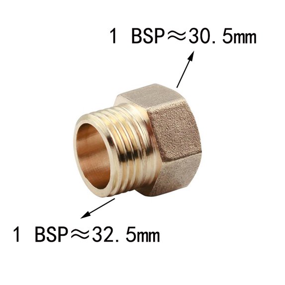 1/8" 1/4" 3/8" 1/2" 3/4" 1" BSP Female To Male Thread Brass Socket Pipe Fitting Adapter Coupler Connector For Air Water ,Solid Connection