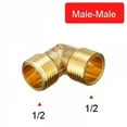 thumbnail image 1 of 1/8" 1/4" 3/8" 1/2" Female x Male Thread 90 Deg Brass Elbow Pipe Fitting Connector Coupler For Water Fuel Copper, 1 of 10