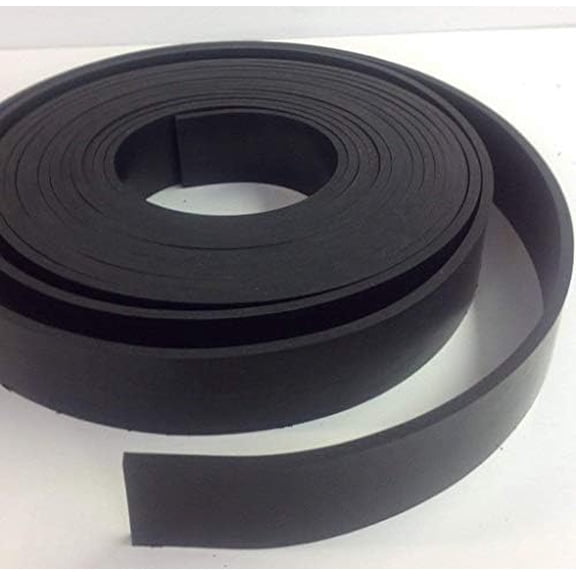 1/8" (.125") Thick x 2" (2.000") Wide x 25 ft (300") Long - Neoprene Rubber Strip- Perfect for Gaskets, Liners, Weather Stripping, etc. - Commercial Grade 65 Durometer ?- 5 Medium Hardness