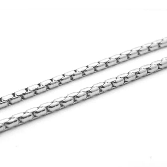 1.8/2.2/3mm Stainless Steel Square Fancy Box Rolo Snake Chain 20-28'' Woman Man