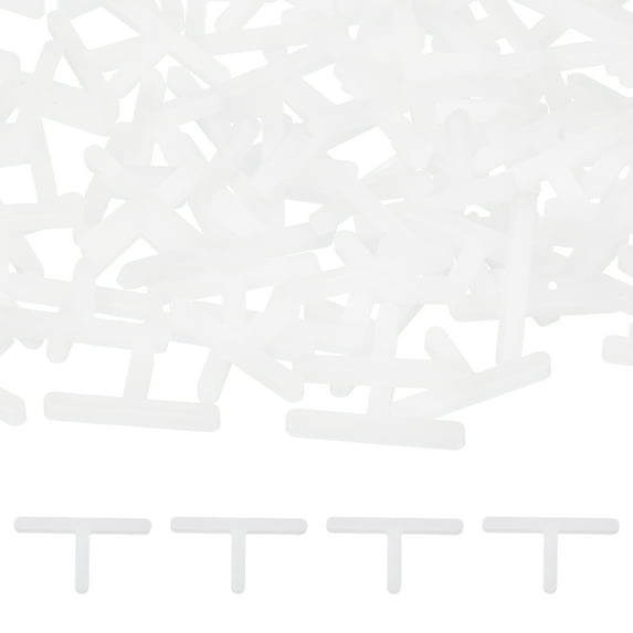 Uxcell 1/8" (3mm) T Type Tile Spacers, 1000 Pcs Suit 3 mm Plastic Floor Wall Hexagonal Tile Spacers for Floor Wall Spacing Paving Tiling Installation Leveling Laying Tools, White