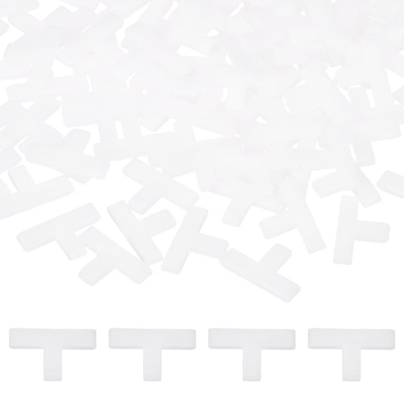 Uxcell 3/16" (5mm) T Type Tile Spacers, 1000 Pcs Suit 5 mm Plastic Floor Wall Hexagonal Tile Spacers for Floor Wall Spacing Paving Tiling Installation Leveling Laying Tools, White